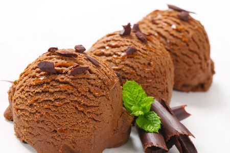 Homemade chocolate ice cream